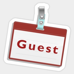 guest tag name Sticker